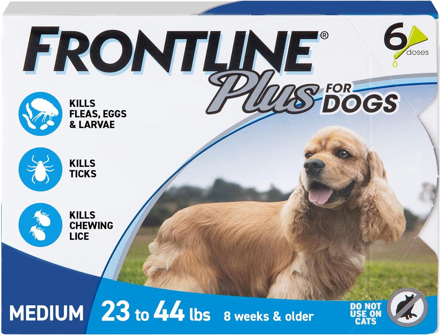 Frontline Plus for Dogs Medium Dog Flea and Tick Treatment