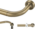Antique Bronze Curtain Rod for Windows 28-150 in - Room Darkening Disc