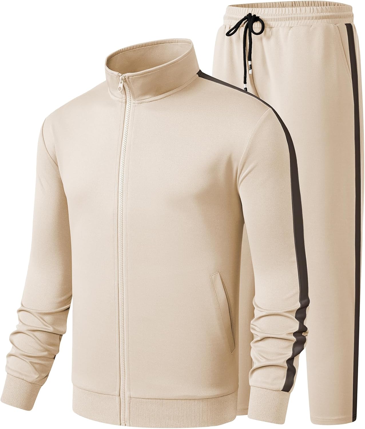 JMIERR Men's Track Suits: Stylish Full Zip Sports Outfits Set