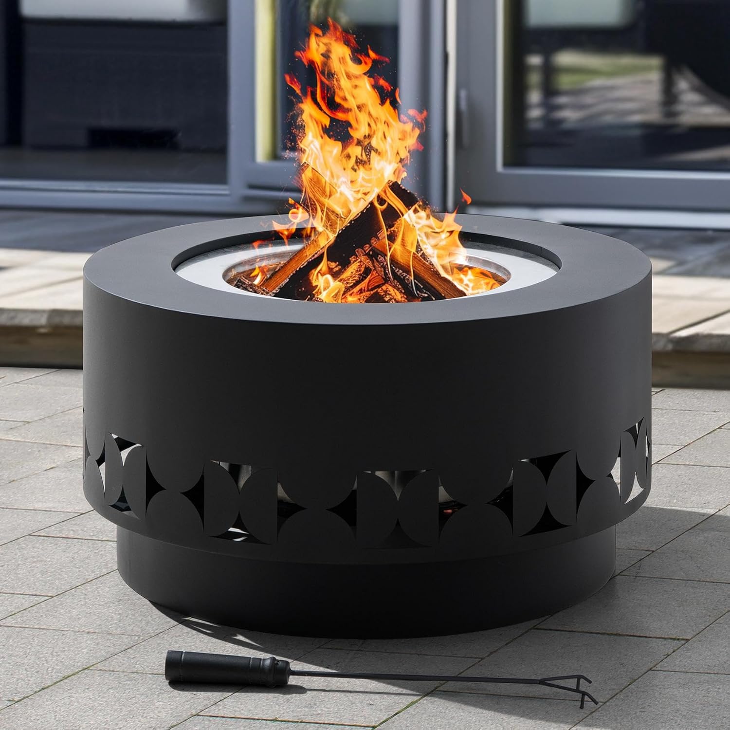 Smokeless Fire Pit with Removable Ash Pan for Outdoor Fun