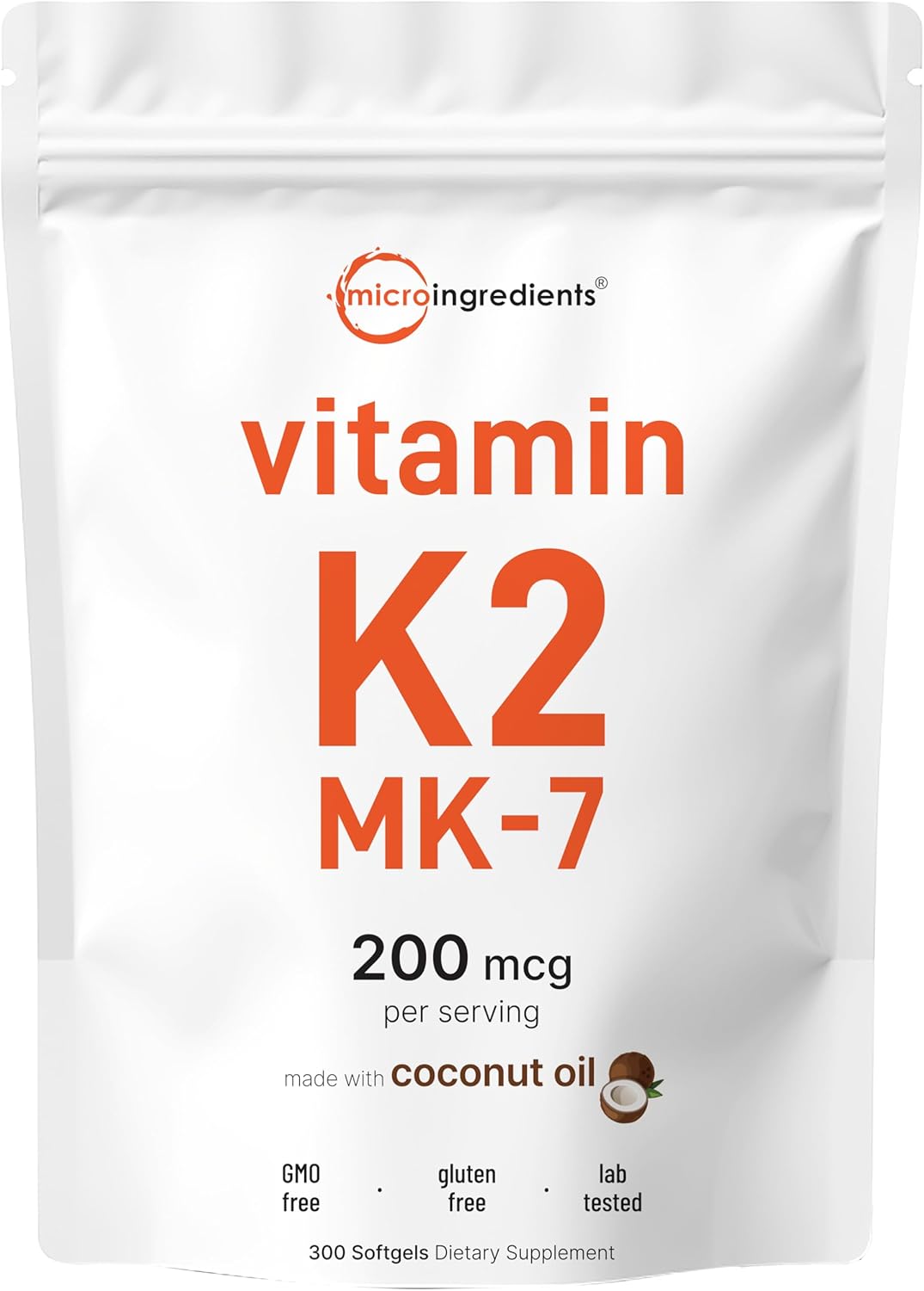 Vitamin K2 MK-7 200mcg Softgels | Enhanced Absorption