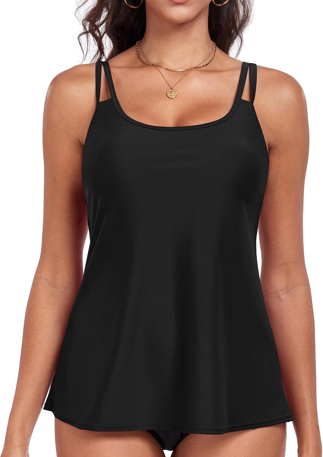 Flowy Tankini Tops for Women - Modest Plus Size Swimwear