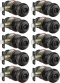Oil Rubbed Bronze Door Knobs Interior Privacy Set - 10 Pack