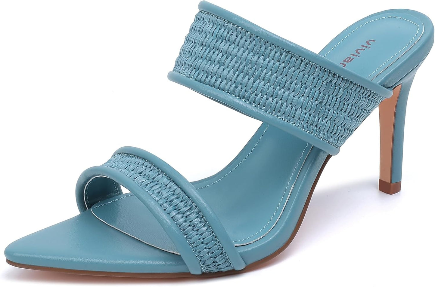 Vivianly Clear Pointed Toe Heels Sandals for Elegant Style