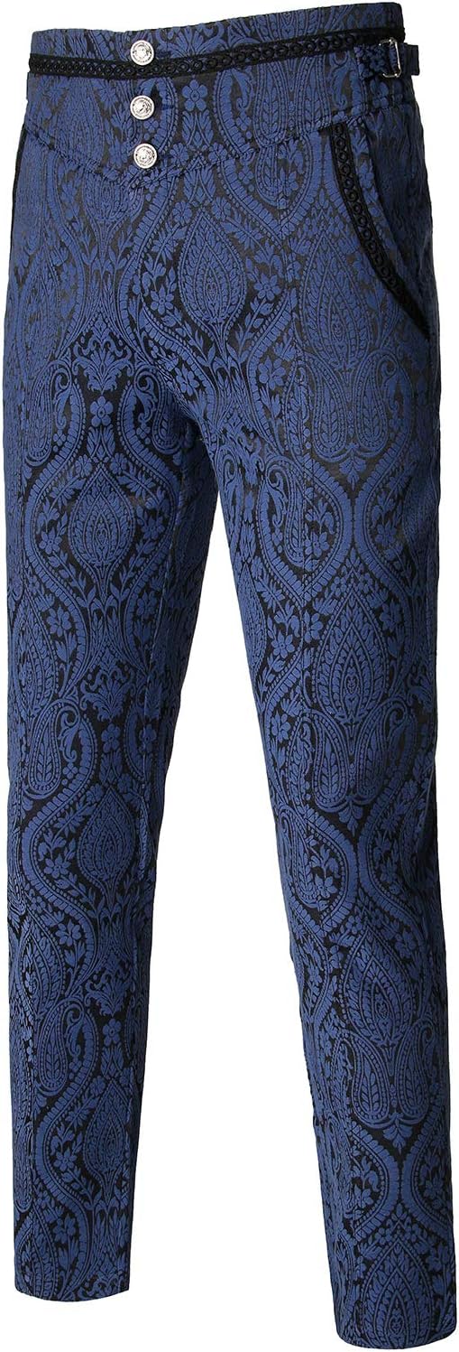 VATPAVE Mens Gothic Pants for Steampunk and Cosplay Events