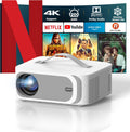 Portable 4K Projector: AI Movin System, WiFi 6, Netflix, HDR10+