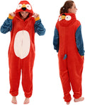 Unisex Flannel Parrot Onesie Pajamas - Cozy Snug Fit Sleepwear