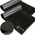 Traffic Guard Door Mat 2 Pack 35x23 in Black - Heavy Duty Welcome Mats