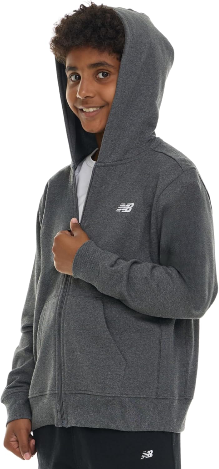 New Balance Boys Zip Up Hoodie for Comfortable Everyday Wear