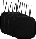 Sweet Home Collection Memory Foam Chair Cushions 16in x 16in - 4 Pack