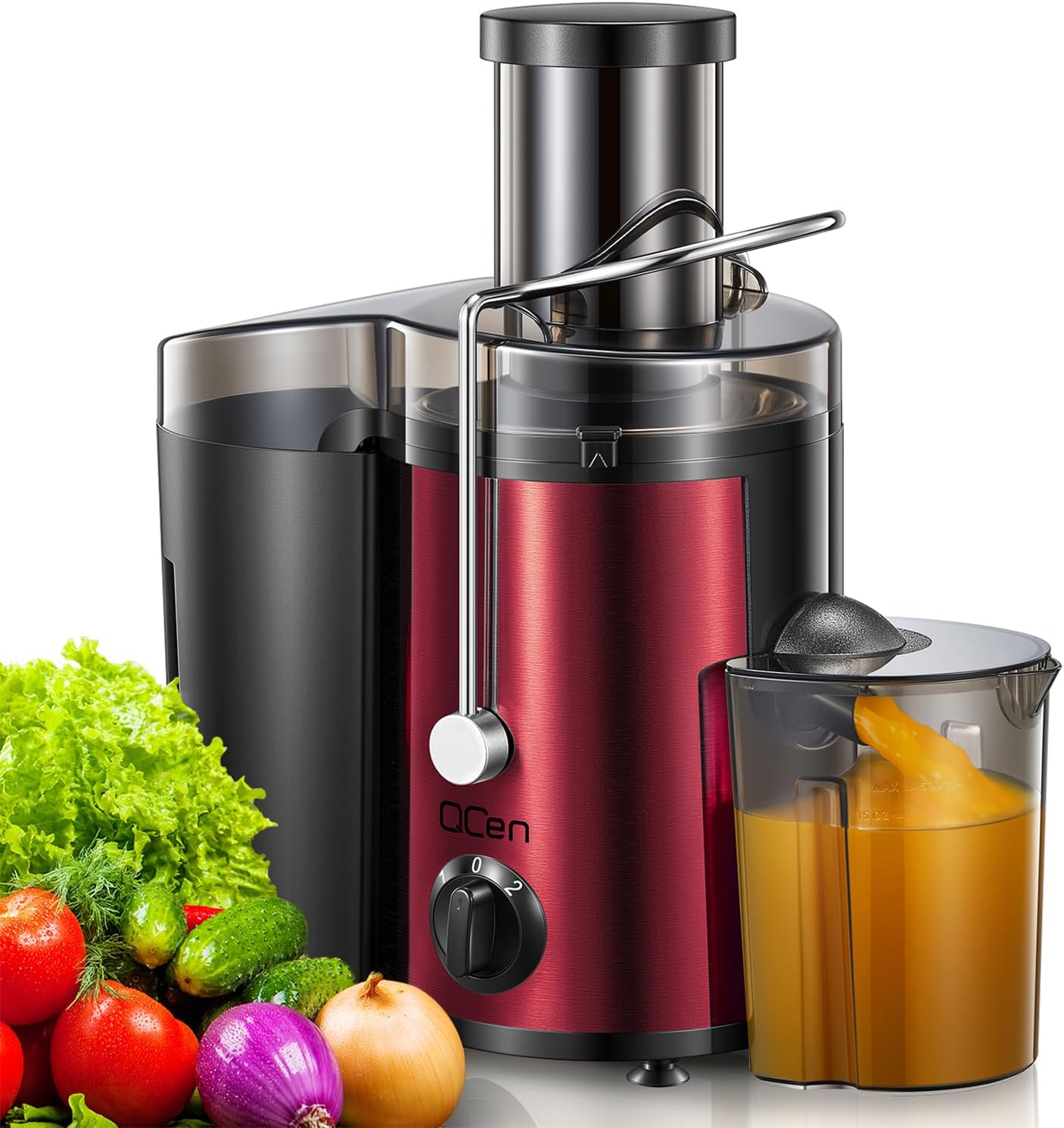 QCen Juicer Machine with 500W Motor for Easy Juicing