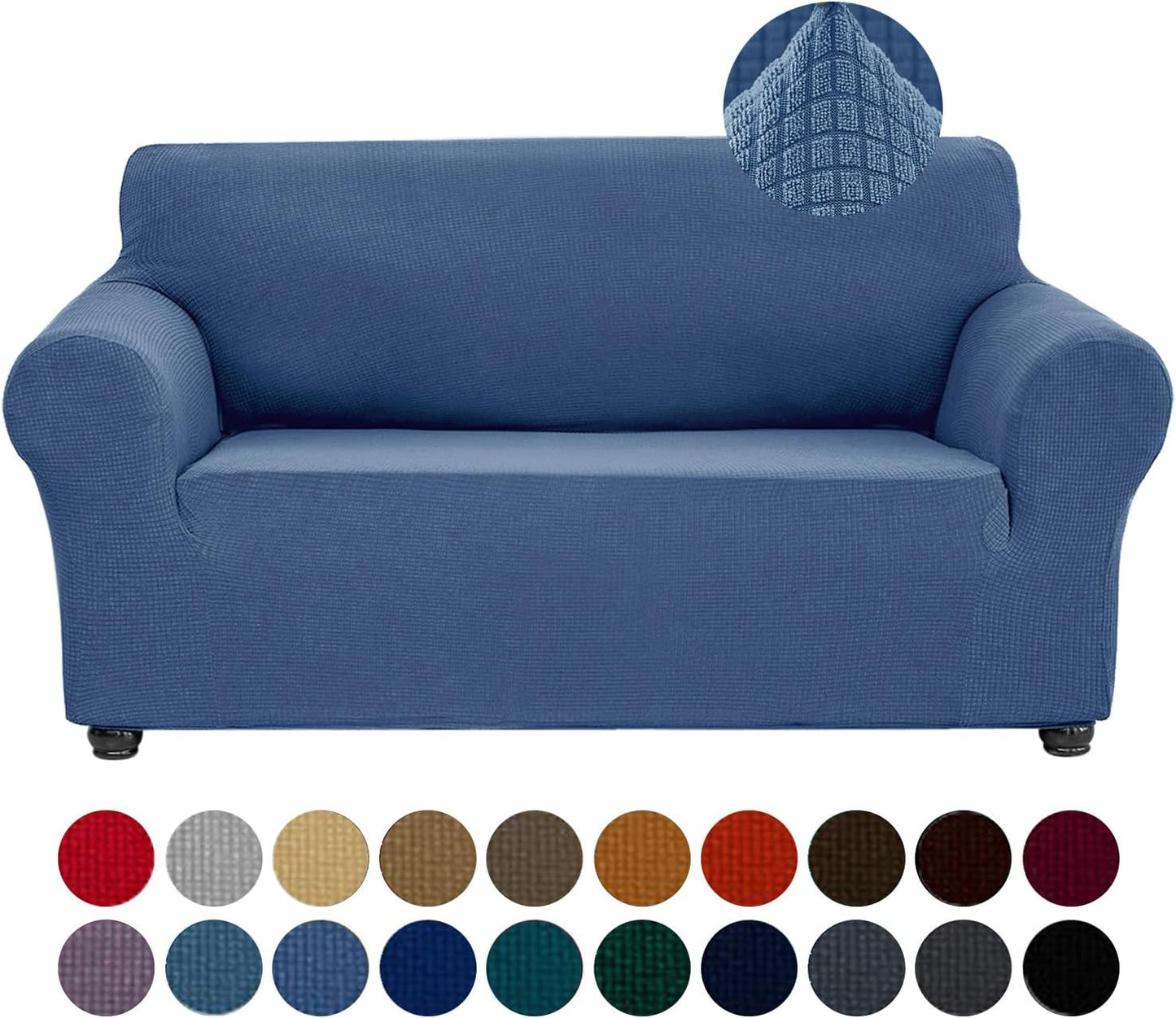 Joccun Stretch Loveseat Couch Cover for 2 Cushion Sofa Protection