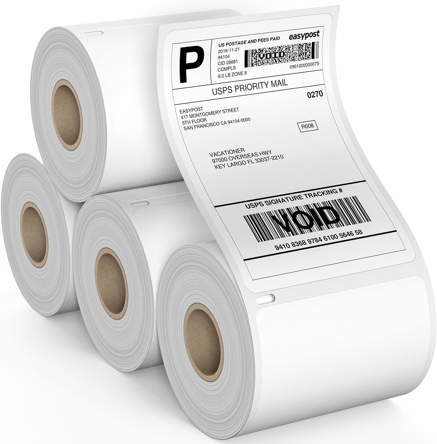 Water-Resistant 4x6 Shipping Labels (4 Pack)
