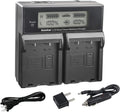 Kastar LCD Dual Fast Charger for Fujifilm NP-T125 Batteries