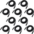 DMX Cable 10 Pack 26.3 ft XLR Male to Female - Stage Signal Cables