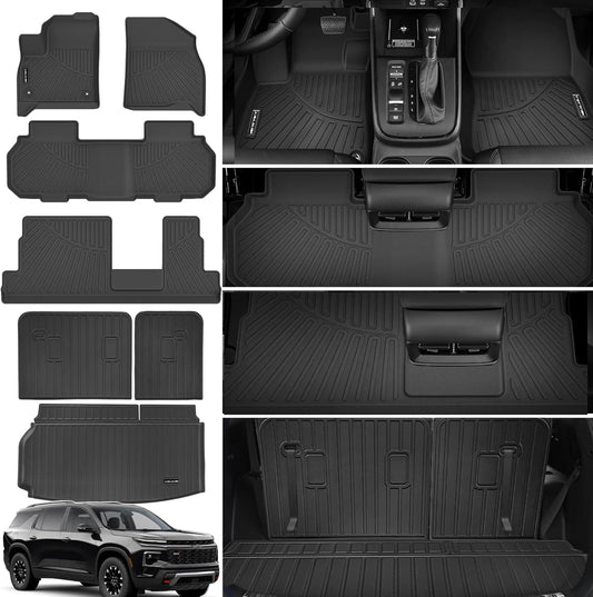 All-Weather Floor Mats for 2024 2025 Chevrolet Traverse 8 Seats