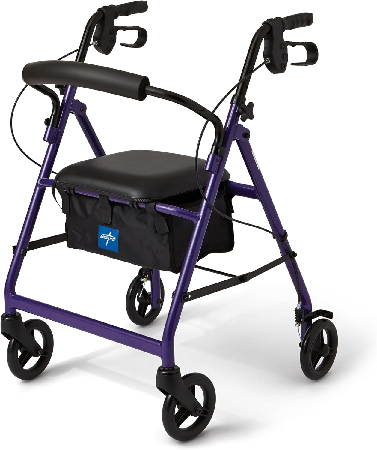 Lightweight Aluminum Rollator Walker with Seat for Seniors