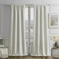 Vanilla Grey Velvet Curtains 72 in 2 Panels - Room Darkening Thermal