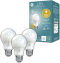 GE LED+ Dusk to Dawn A19 LED Light Bulbs (3 Pack) - Automatic Outdoor
