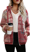Nirovien Womens Sherpa Jacket Fuzzy Zip Up Hoodie - Cozy (Style RSNH)