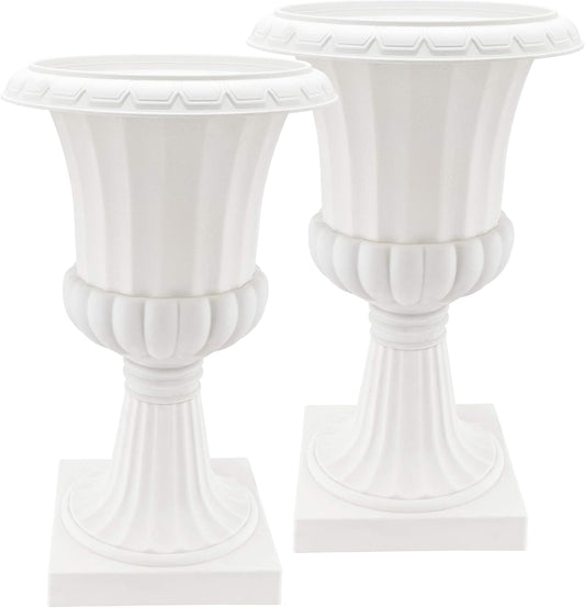 Deluxe Plastic Urn Set for Elegant Outdoor Decor and Versatility