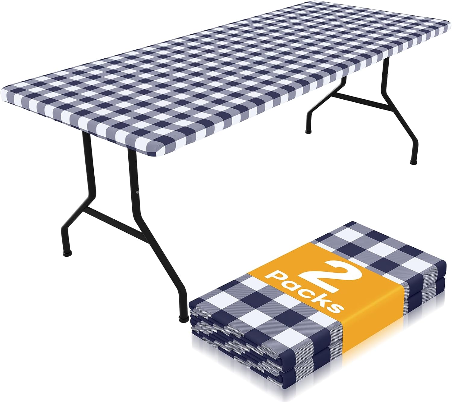 Waterproof Elastic Fitted Tablecloths for 6FT Rectangle Tables