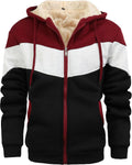Men's Winter Fleece Thermal Jackets Sherpa Lined Hoodies - Warm, Thick