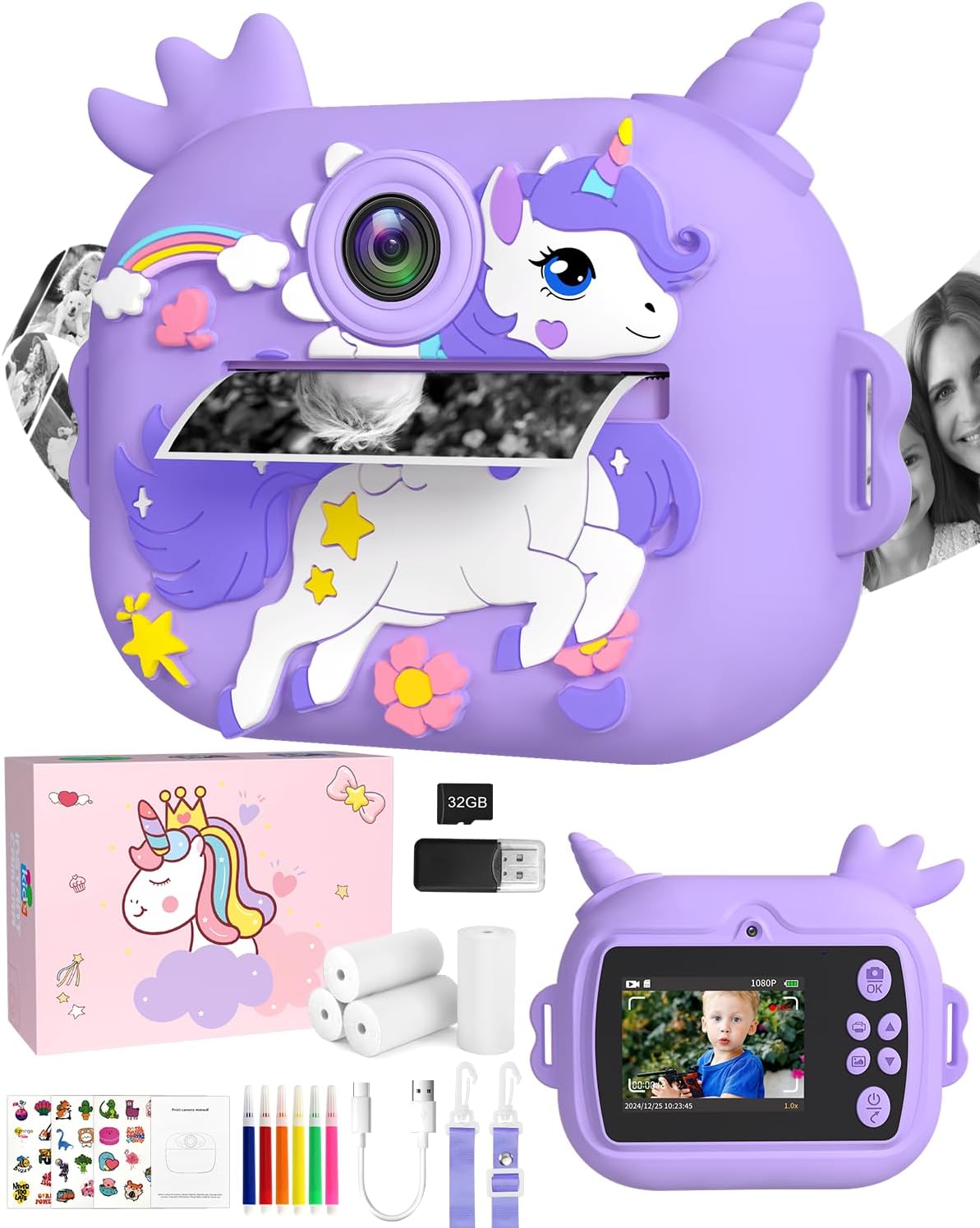 OZMI Kids Camera Instant Print for Creative Young Photographers