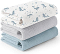 Muslin Swaddle Blankets 3 Pack 47 in - Soft Breathable Baby Wraps