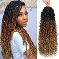 12 Inch Goddess Locs Crochet Hair Pre-looped Ombre River Locs - Quick