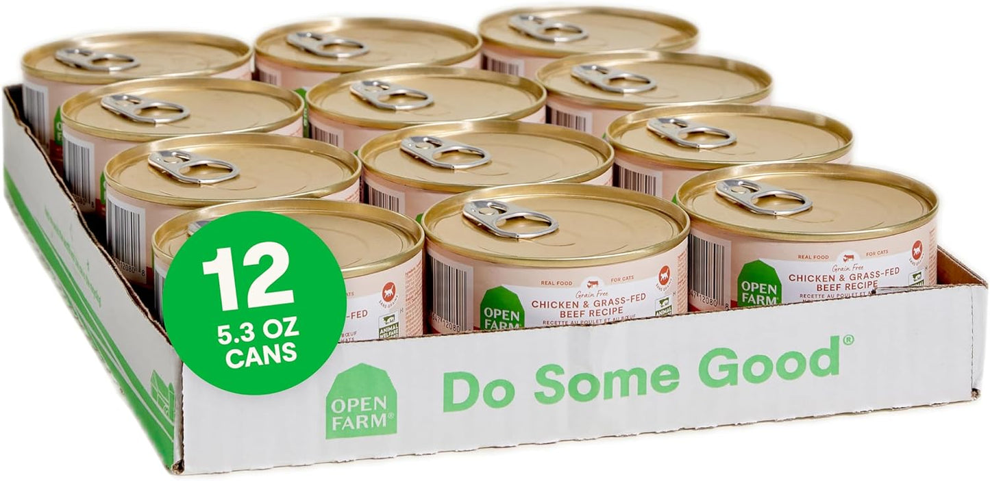 Open Farm Canned Cat Food Pate for Balanced Nutrition 5.3oz
