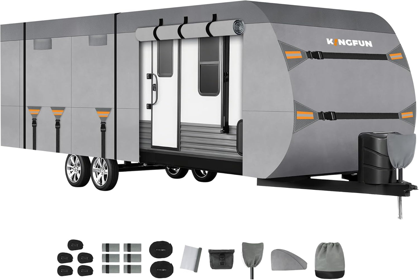 Heavy Duty Travel Trailer Cover for 18-20 Ft RV Protection