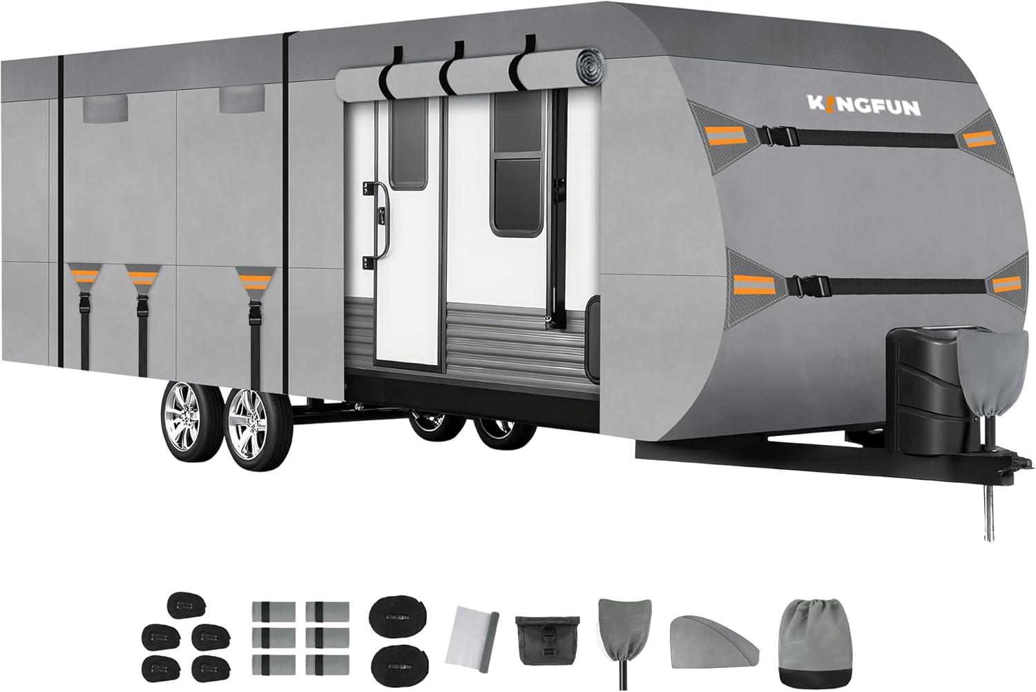 Heavy Duty Travel Trailer Cover for 18-20 Ft RV Protection