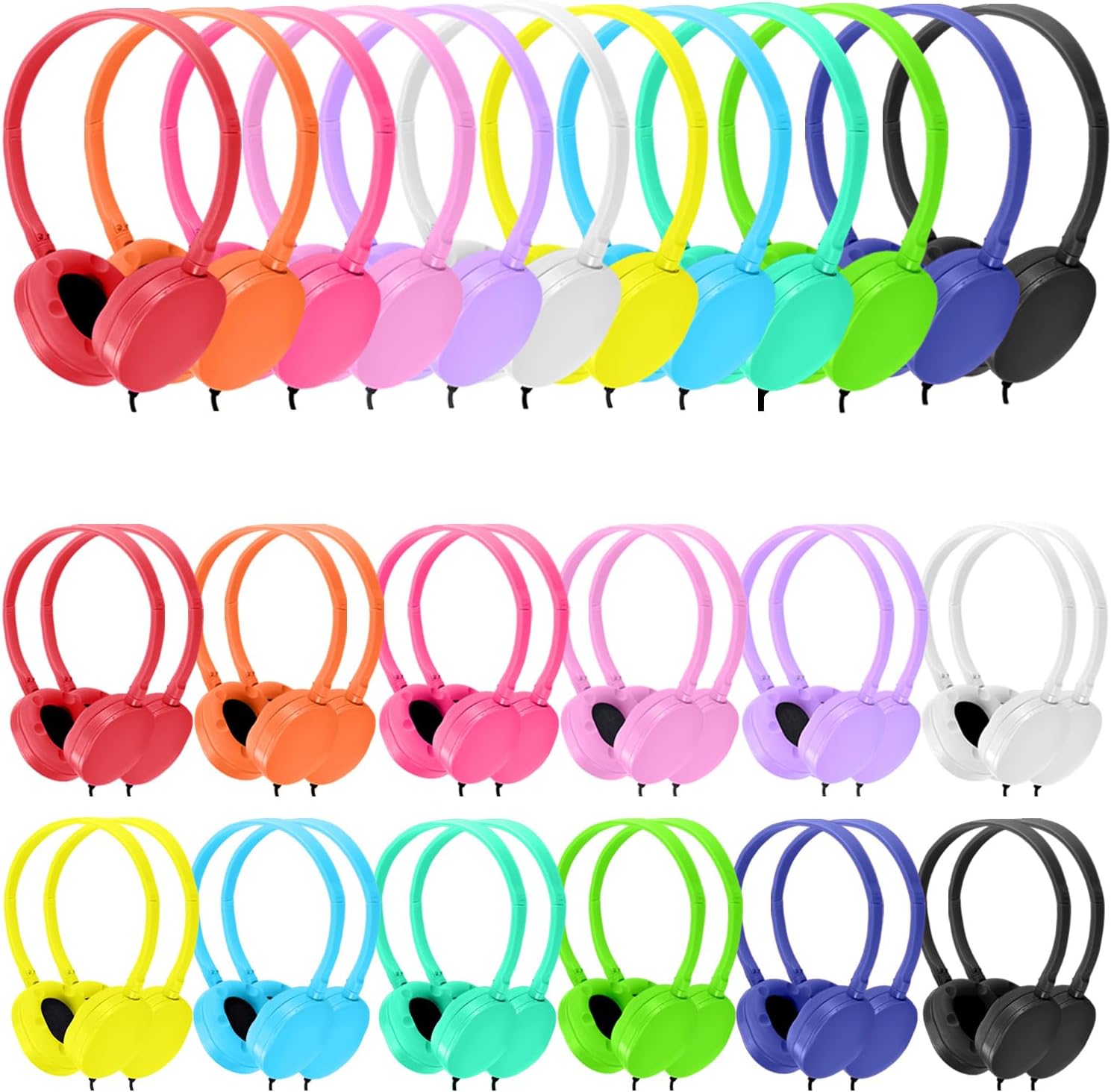 Kids Headphones Bulk 100 Pack for Classroom and School Use