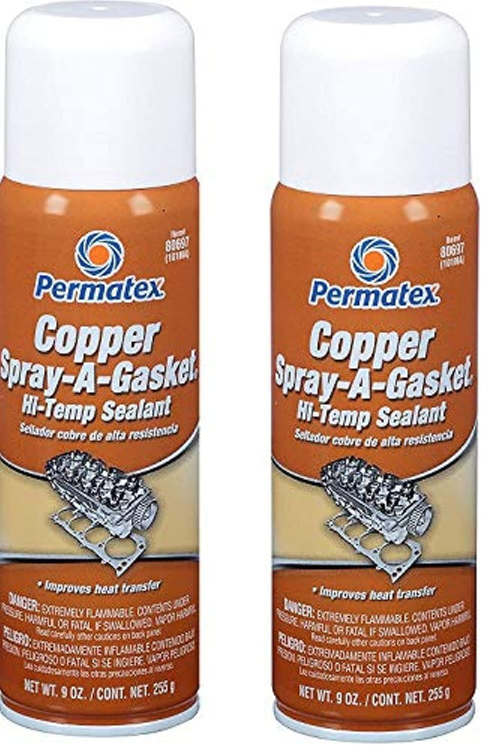 Permatex 80697 Copper Spray-A-Gasket Hi-Temp Sealant 2 Pack