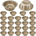 4 in Fluted Mini Cake Pan 24 Pack - Gold Nonstick Molds