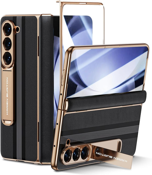 Luxury Genuine Leather Case for Samsung Galaxy Z Fold 5