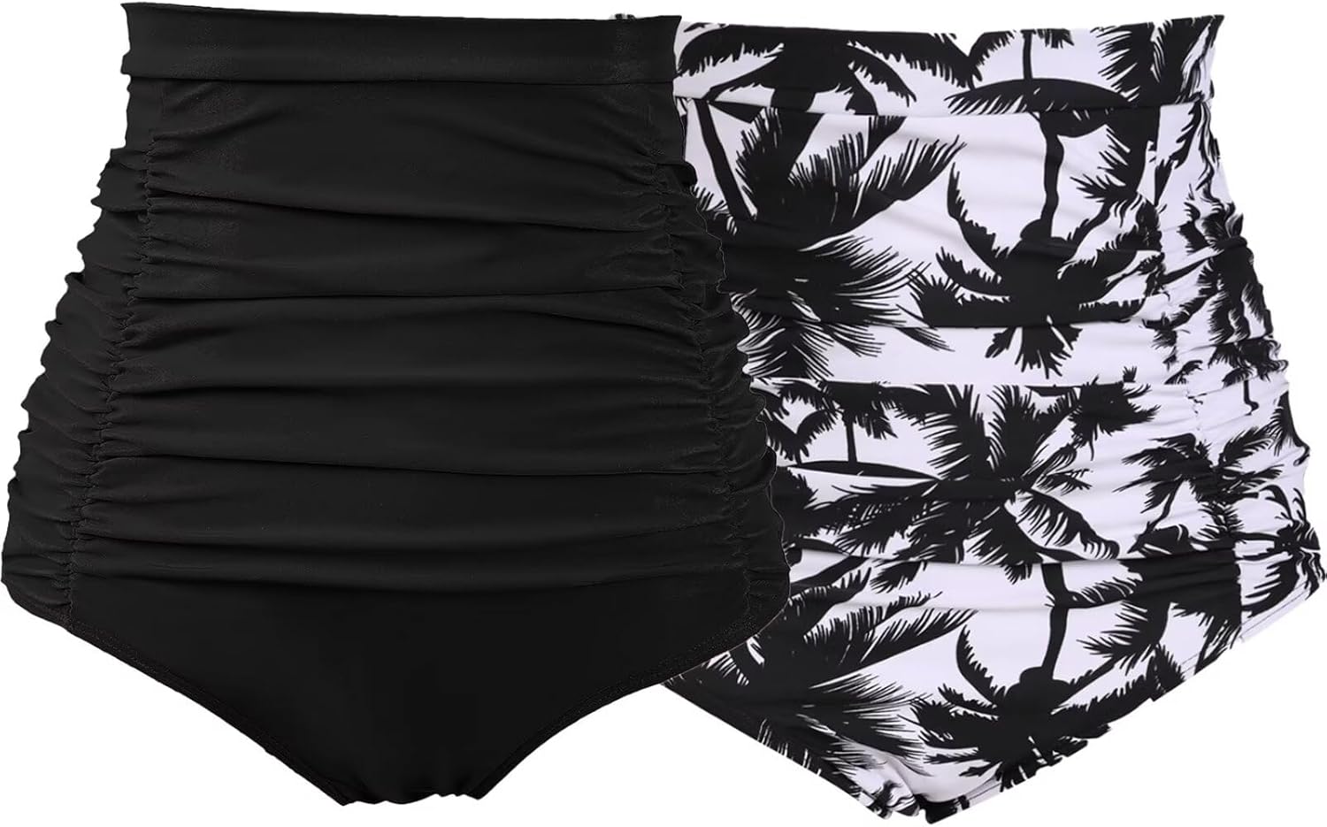 COCOPEAR Women's Ruched High Waisted Bikini Bottom for Summer Fun