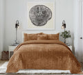 Quilt Set King Size 98x106 Velvet Bedding Set - Ultra Soft Comfort