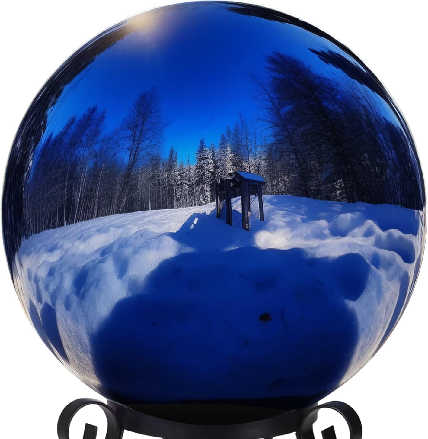 12 Inch Stainless Steel Gazing Globe for Stunning Garden Decor