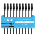 Ultra-Fast 1Gbps Cat6 Ethernet Cables - 10 Pack
