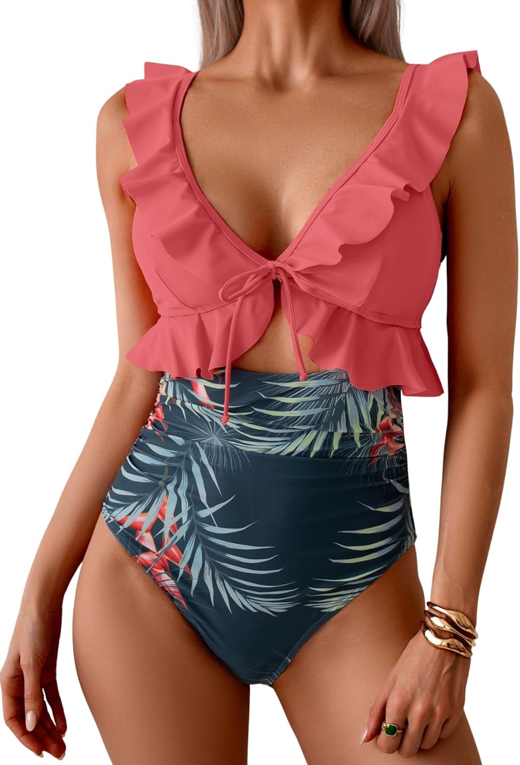 Eomenie One Piece Swimsuit for Women with Tummy Control