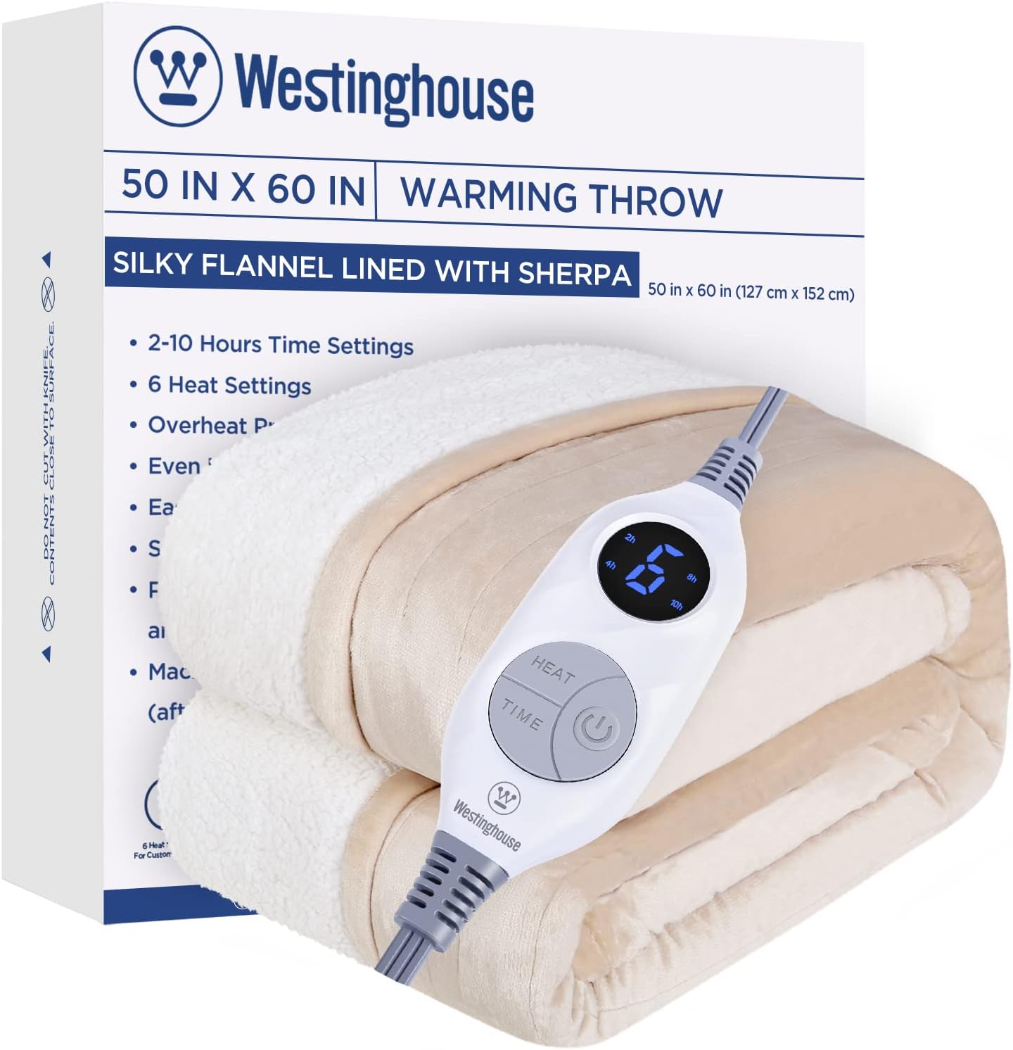 Westinghouse Heated Throw Blanket for Cozy Warmth and Comfort