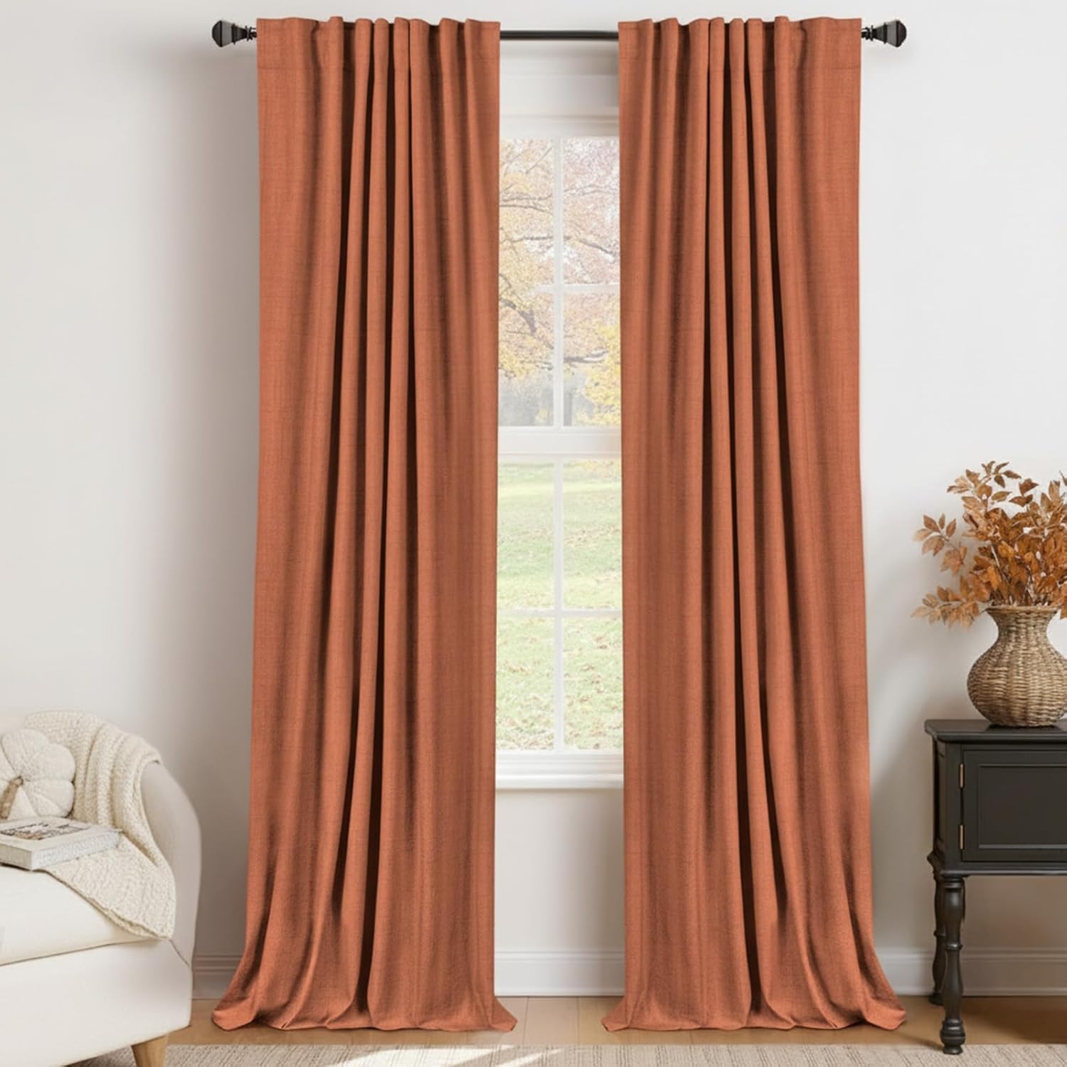 100% Blackout Curtains for Bedroom and Living Room Drapes
