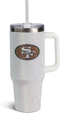 40oz NFL Crystal Rhinestone Tumbler - Double Wall Insulated Cup