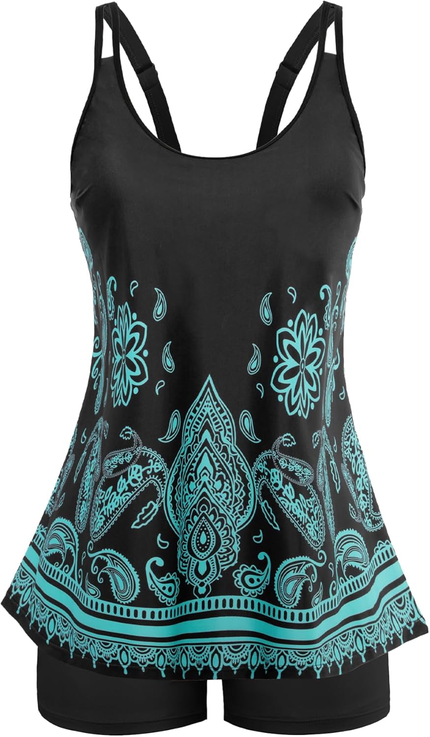 Arolina Tankini Swimsuits for Women with Tummy Control Design