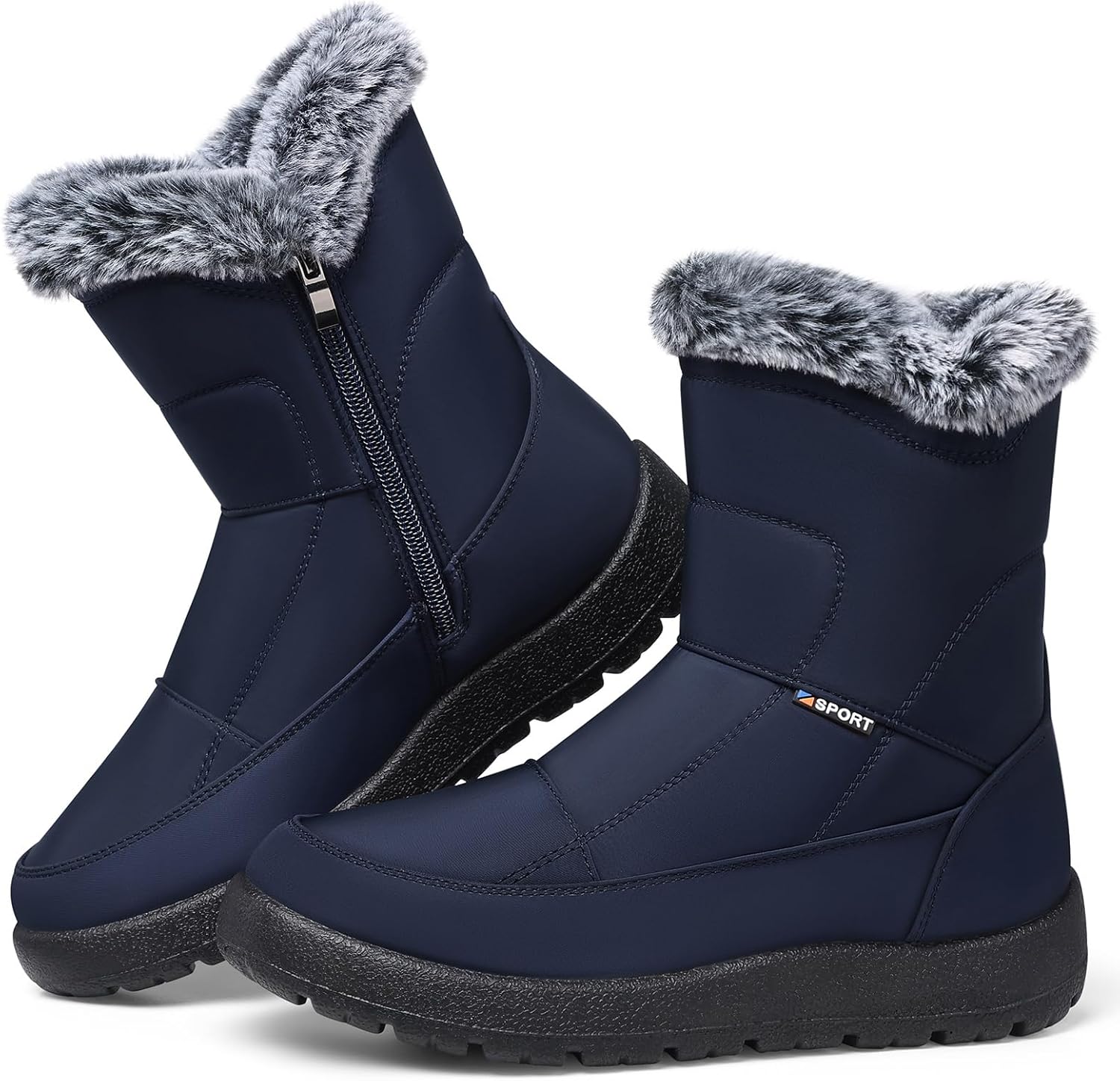SHIBEVER Women's Snow Boots: Waterproof Fur Lined Comfort