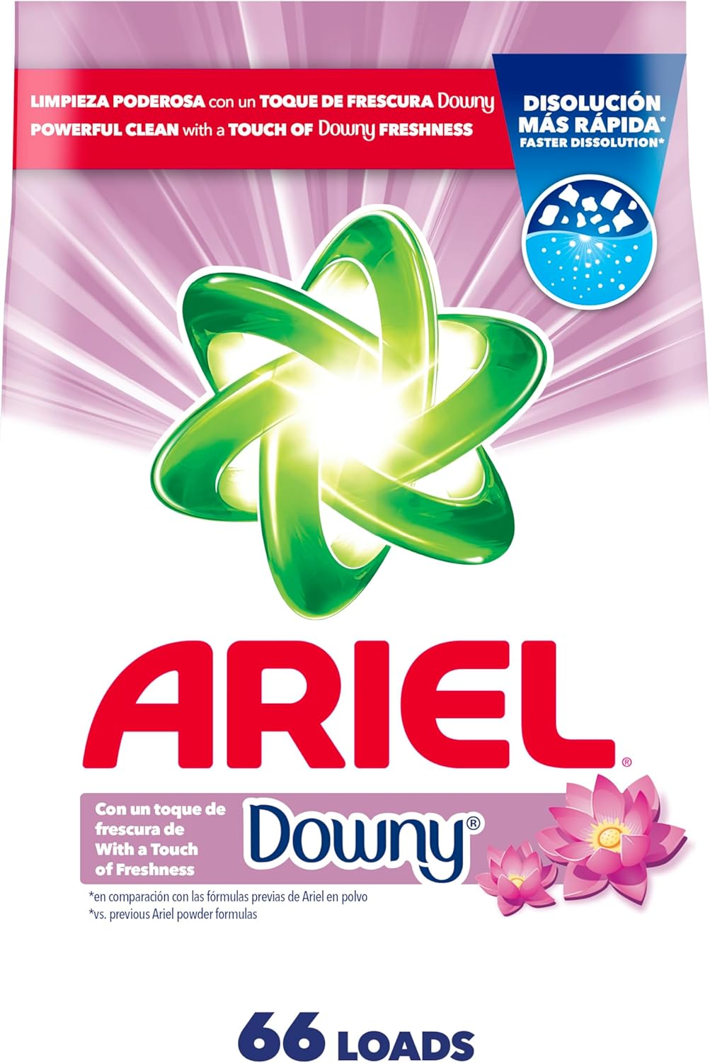 Ariel Powder Detergent, 105 oz - 66 Loads of Downy Freshness!