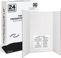 White Trifold Presentation Board 36 in x 48 in Pack of 24 - Portable