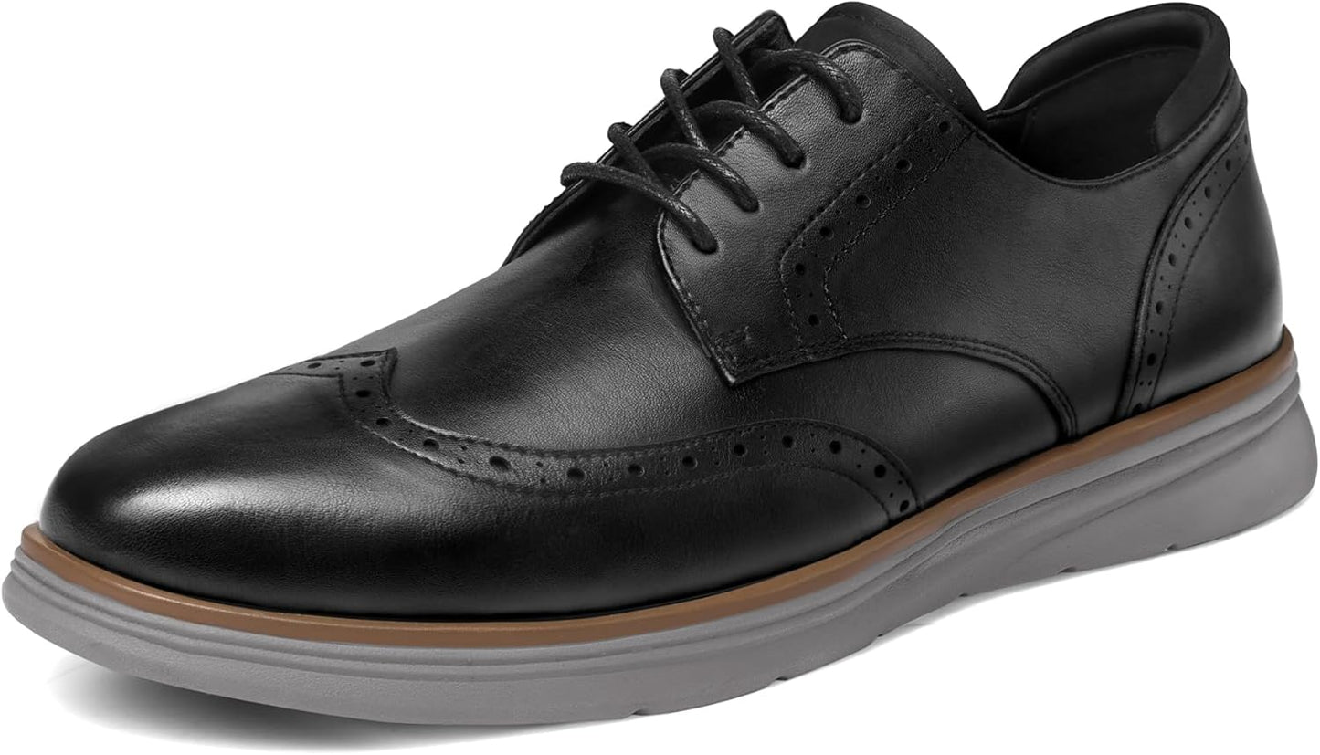 Men's Dress Sneakers Lightweight Casual Business Wingtip Oxfords